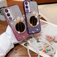 Casing Oppo A3 Pro 5G A3X 5G/ A3 A38 A18 A58 A60 A79 5G Case Luxury Cosmetic Makeup Mirror Soft With