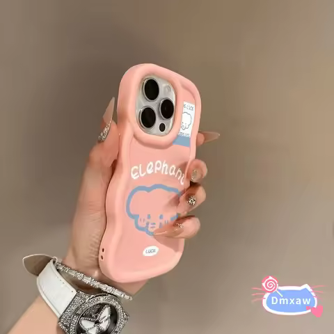 Simple Line Elephant Wave Matte Phone Case For Huawei Pura 70 Nova 13i 12i 11i 10 Lite 9 8i 7i 6 SE 
