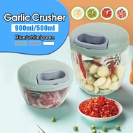 900ml/500ml Manual Food Chopper Mini Food Processor Pounding Garlic  Cutting Peppers Puree Kitchen Gadgets Food Vegetable Crusher For Onion Nuts Food Prep Vegetable Meat Kitchen Slicer Cutter