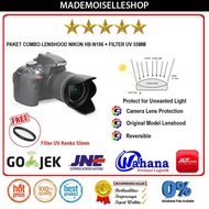 Lens Hood Lenshood HB-N106 + 55mm UV Filter (Nikon AF-P 18-55 VR/Nicon D3400/D5300