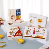Egg Tart Packaging Box 2/4/6 Pieces Packaging Thickened Window Egg Tart Packaging Box Household Disp