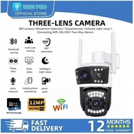 V380 PRO CCTV 12MP CCTV Camera Three lenses wireless wifi CCTV Full Color Night Vision 360 degree Ro