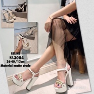 Ks.3004 high heels matte stude 13cm/ heels matte terbaru 13cm
