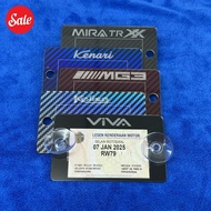 (PERODUA)Roadtax cover 2024 New 2 Layer Acrylic with Suction Cups