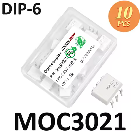 10PCS MOC3021 MOC3021M DIP DIP6 Optocoupler Photoelectric Optoisolator Opto Triac Coupler New and Or