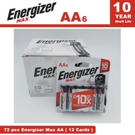 Energizer Max AA (2A) Alkaline Battery - 1 Box (72pcs)