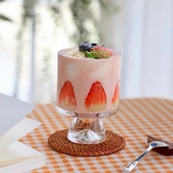 Ins Style Influencer Restaurant Glass Goblet Cold Drink Cup Juice Bubble Cup Coffee Cup ins Korean S