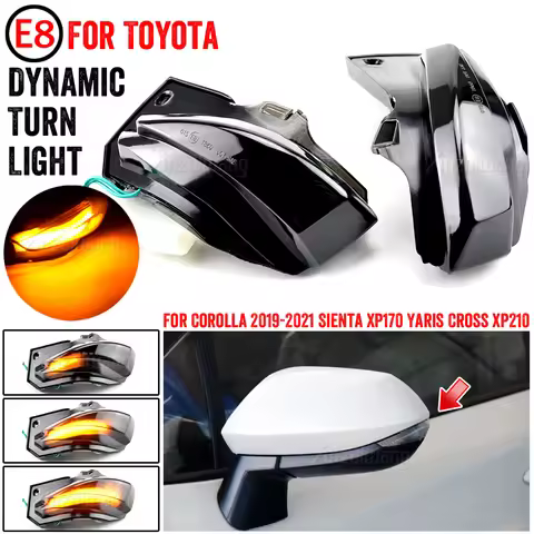 LED Dynamic Side Mirror Indicator Blinker Sequential Light For Toyota Corolla Sport E210 Sienta XP17