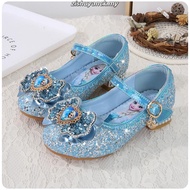 Kids Girl Shoes Frozen Elsa Shoes Crystal  Princess Sandals High Heels Soft Bottom Children Party Sh