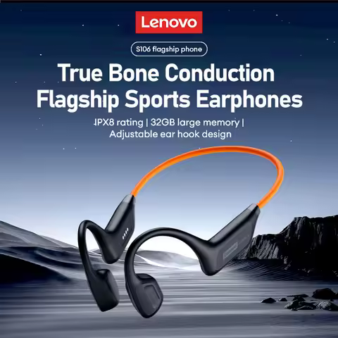 Lenovo S106 True Bone Conduction Headset Bluetooth 6.0 IPX8 Waterproof Headphones 32GB MP3 HIFI Earp