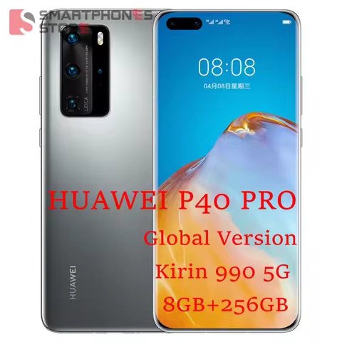 Global Verson Huawei P40 Pro 5G Mobile Phone 6.58 " Kirin 990 8GB 256GB Android 10 Bluetooth 5.1 In-
