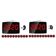 Wireless Restaurant Pager Calling System 10 Call Buttons for Bar Office Customer Call Waiter Service