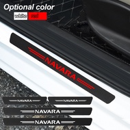 4pcs Car Styling Waterproof Carbon fiber Scuff Door Sill Sticker Protective For Nissan Navara d40 d2