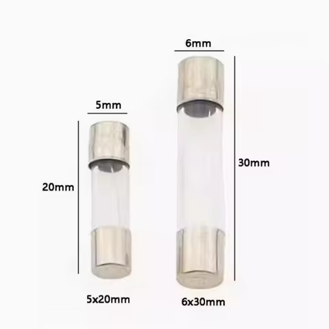 20pcs Glass Tube Fuse 5x20MM 0.1A 0.2A 0.5A 1A 2A 3A 4A 5A 6.3A 8A 10A 12A 15A 20A 30A 25A 250V Fast