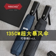 PARACHASE Fully Automatic Umbrella for Men and Women, Business, Foldable, Extra Large, Reinforced, T