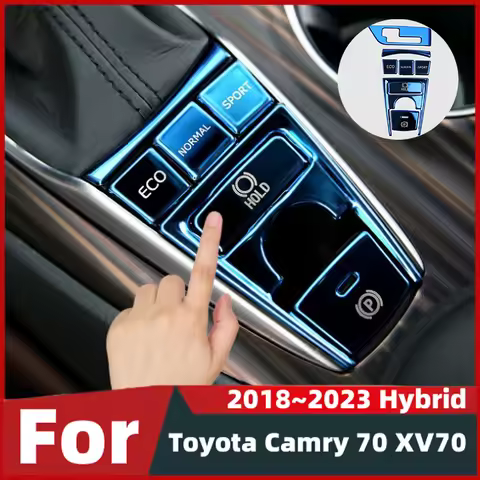 For Toyota Camry 70 XV70 2018~2023 Hybrid Car Center Console One-click Start Panel Protective Sticke