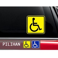 For sale Car Sticker Wheelchair sign Wheel chair sign Vinyl Decal Sticker
