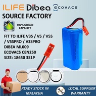  ILIFE / KHIND / TOTAL/ DIBEA ML009 V700 / ECOVACS CEN250 BATTERY PACK 10.8V 11.1V 2600mAh Rechargea