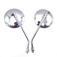 Universal 8 10mm motorcycle Rearview mirrors Scooter chrome round Side mirror For suzuki gn 125 yama