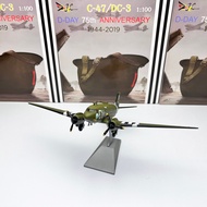 1/100 World War II US Army 101 Airborne Division C47 Transport Fighter Aircraft Model Normandy War 7