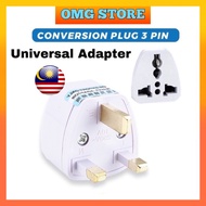 3Pin Universal Adapter Plug Head UK 3 Pin Plug Socket US/EU/AU to UK Plug Converter Socket