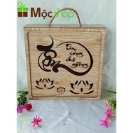 Wooden box for gifts, wooden box for 4-wheel moon cake