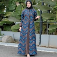 Guntur Store Ready Baju Gamis Batik Wanita Terbaru Kombinasi Polos