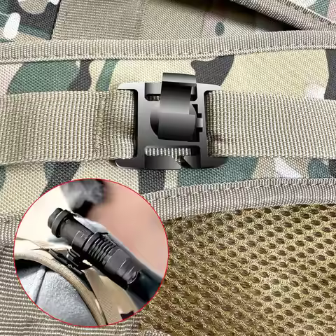 1/2/4PCS U Ring Flashlight Clip Outdoor Work Hiking Mountain Climb Backpack Light Holder Water Pipe 