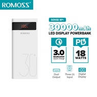 Romoss Sense 8P Plus 30000mAh Original Powerbank 18W Fast Charge Type-C PD, 3 Outputs &amp; 3 Inputs