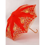 umbrella big umbrella Bridal Umbrella Wedding Umbrella Big Red Wedding Umbrella Lace Long Handle Red