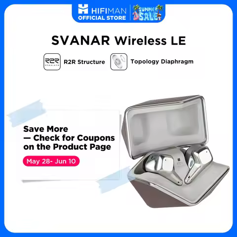 HIFIMAN SVANAR Wireless LE Noise Cancelling Bluetooth in-Ear Hi-Fi Earphones with Hymalaya DAC, Topo