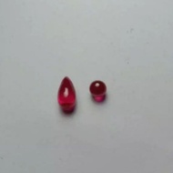 MERAH Package Of A Pair Of natural Centipede Pomegranate Red Stones