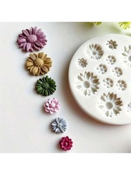 1 件巧克力模具,透明花形矽膠模具,適用於軟糖、蛋糕、果凍、冰塊、手工皂、黏土、樹脂、家居裝飾等。