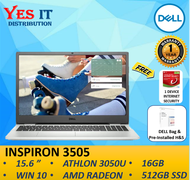 DELL Inspiron 15 3505 Laptop ( Athlon 3050U 16GB 512GB SSD AMD Radeon W10H + OPI 1YW) Free Internet 