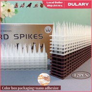 [DULARY] 12Pcs Anti Bird Spike Anti Cat Bird Repellent Dog Climbing Wall Window Railing Garden Spike