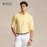Polo Ralph Lauren เสื้อเชิ้ตผู้ชาย Custom Fit Oxford Shirt รุ่น MNPOWOV16823593 สีเหลือง