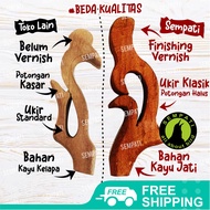 SEMPATI Penyangga Tangkringan Kayu Ukir 1 Set Isi 2 Pcs Stand Penyangga Tangkringan Sangkar Kandang Burung Pleci Kenari Perkutut Konin Lovebird Sogon