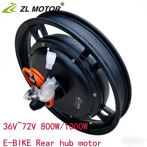 16inch 48v60V72V 1000W e-bike brushless disk brake rear hub motor/ electric scooter integrated motor