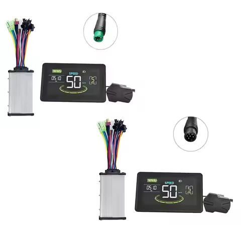 H6C Electric Bike LCD Display 24V-60V+36V 350W Sine Wave Controller Color Screen With USB UART For E