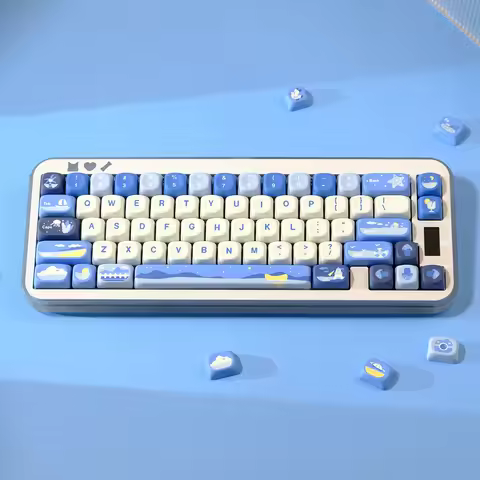 Watch the Sea Theme Keycaps MOA Profile Keycap PBT Dye Sublimation Keycap For MX Mechanical Keyboard