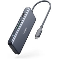 Anker USB C Hub, 7-In-1 USB C Adapter, with 4K USB C to HDMI, MicroSD/SD Card Reader, 3 USB 3.0 Ports, with 60W Power