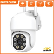 BESDER 4K 8MP CCTV Wifi Wireless Outdoor Mini Camera with Night Vision 360 5MP 1080P PTZ AI Human Motion Detection Smart Alarm Camera 3MP Outdoor Waterproof 5X Zoom CCTV