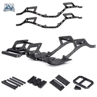 HooCrawler RC Crawler Carbon LCG Chassis Kit with Overdrive Gearbox for 1/10 RC Crawler SCX10 II Ele