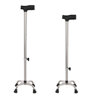 1pcs Four Pointed Walking Stick STAINLESS STEEL Adjustable Stick Tongkat Orang Tua Tongkat Kaki 4 Po