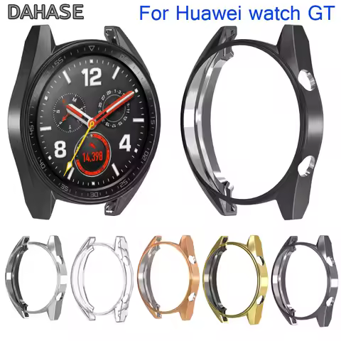 Plating TPU Protective Case for Huawei Watch GT Bumper Cover Soft Silicone Watch Case for Huawei Sma
