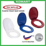 【BUATAN MALAYSIA】Techplas Toilet Seat Cover Toilet Bowl Plastic Cover / Plastik Jamban Duduk Tandas Penutup Tandas Du