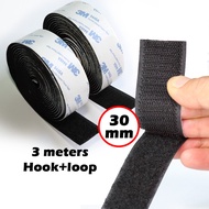 30mm Width Strong Self Adhesive Velcro Tape 3M 9448A Glue Hook and Loop Tape Fastener Sticky Velcro 