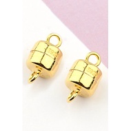 Combo 2 cặp charm bạc nam châm bạc treo (dùng làm vòng đôi nam nữ  gần nhau hút nhau) - Ngọc Quý Gem
