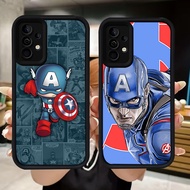 Q35 Captain America soft Casing for Samsung A34 A55 A54 A36 A15 A35 S25 Ultra A16 A24 A05S A25 A56 A