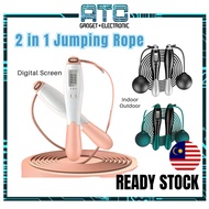 ATC 2 in 1 Skipping Rope Digital tali lompat jump rope Cordless Jump Rope Negative Weight Counting Jump Rope Adult